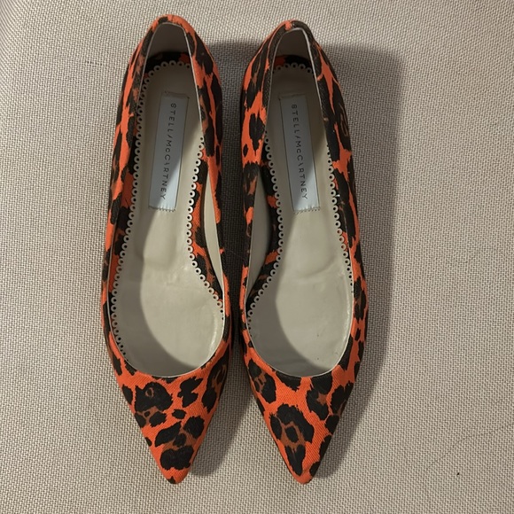 Stella McCartney animal print linen fabric pointy flat ballet flats - Picture 6 of 6